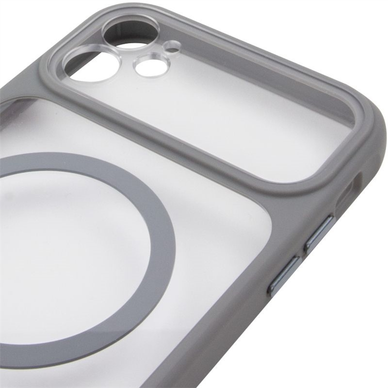 Чохол накладка для iPhone 11 TPU+PC GETMAN Moon Clear with MagSafe Сіра (Grey) 264292 фото