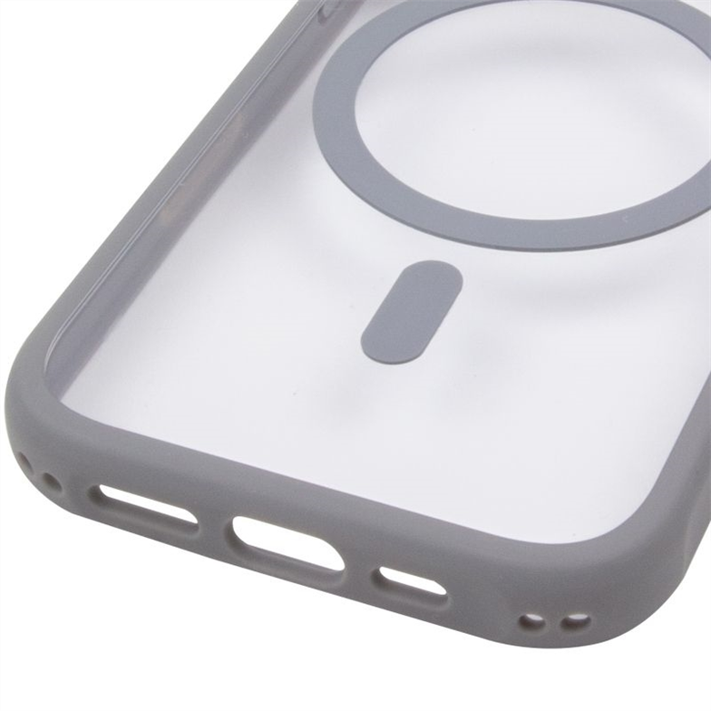 Чохол накладка для iPhone 11 TPU+PC GETMAN Moon Clear with MagSafe Сіра (Grey) 264292 фото