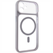 Чохол накладка для iPhone 11 TPU+PC GETMAN Moon Clear with MagSafe Сіра (Grey) 264292 фото 3