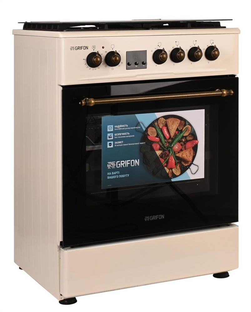 Плита Grifon C643BgR-CAWTGBD3 Бежева (Beige) 155085 фото
