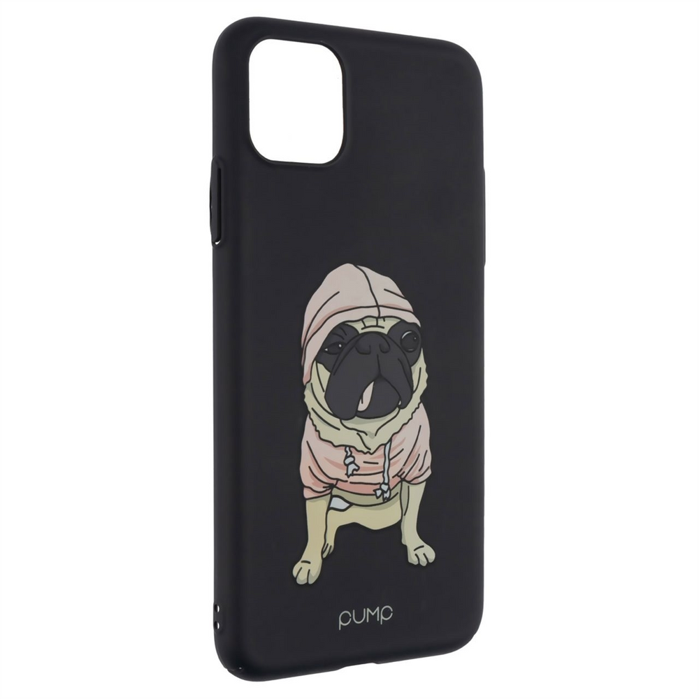 Чохол накладка для iPhone 11 Pro Max Pump Tender Мопс Сіра (Grey) 84141 фото
