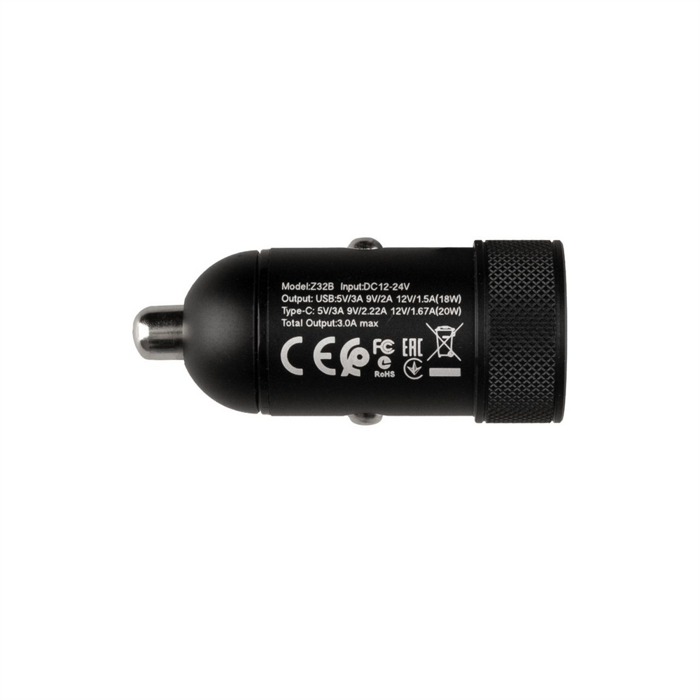Автомобільний зарядний пристрій Z32B Speed up PD20W + QC3.0 27W Чорний (Black) 91617 фото