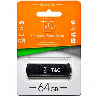 USB Флеш 64Gb T&G 011 Classic Чорна (Black) 146025 фото