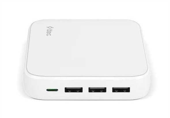 Зарядний пристрій Ttec SmartCharger Quattro GaN 65W (2SCG02B) Білий (White) 166036 фото