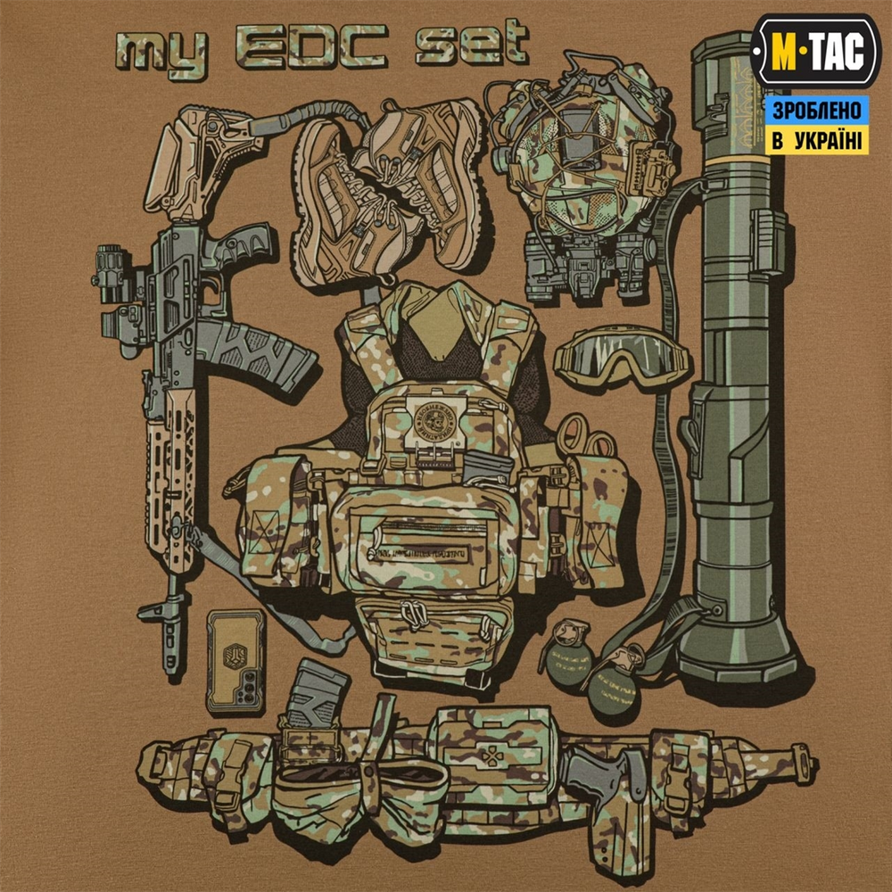 Футболка M-Tac My EDC Коричнева (Coyote Brown) (L) 234799 фото