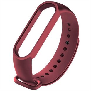 Ремінець для годинника Xiaomi Mi Band 3/4 Бордовий (Maroon) 191407 фото