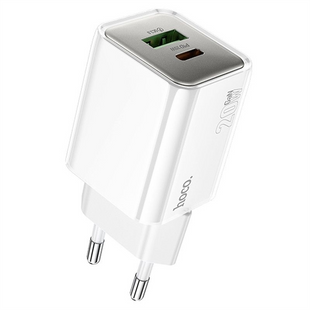 Зарядний пристрій Hoco N46 Glorious PD20W+QC3.0 (1USB-A/1C) Білий (White) 166287 фото
