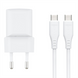 Зарядний пристрій Acefast A77 Mini GaN (USB-C) PD 30W + кабель Type-C to Type-C Білий (White) 138523 фото 1
