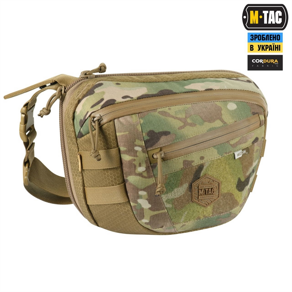 Сумка M-Tac Sphaera Hex Hardsling Bag Large з липучкою Elite Зелена Коричнева (Multicam Coyote) 233628 фото