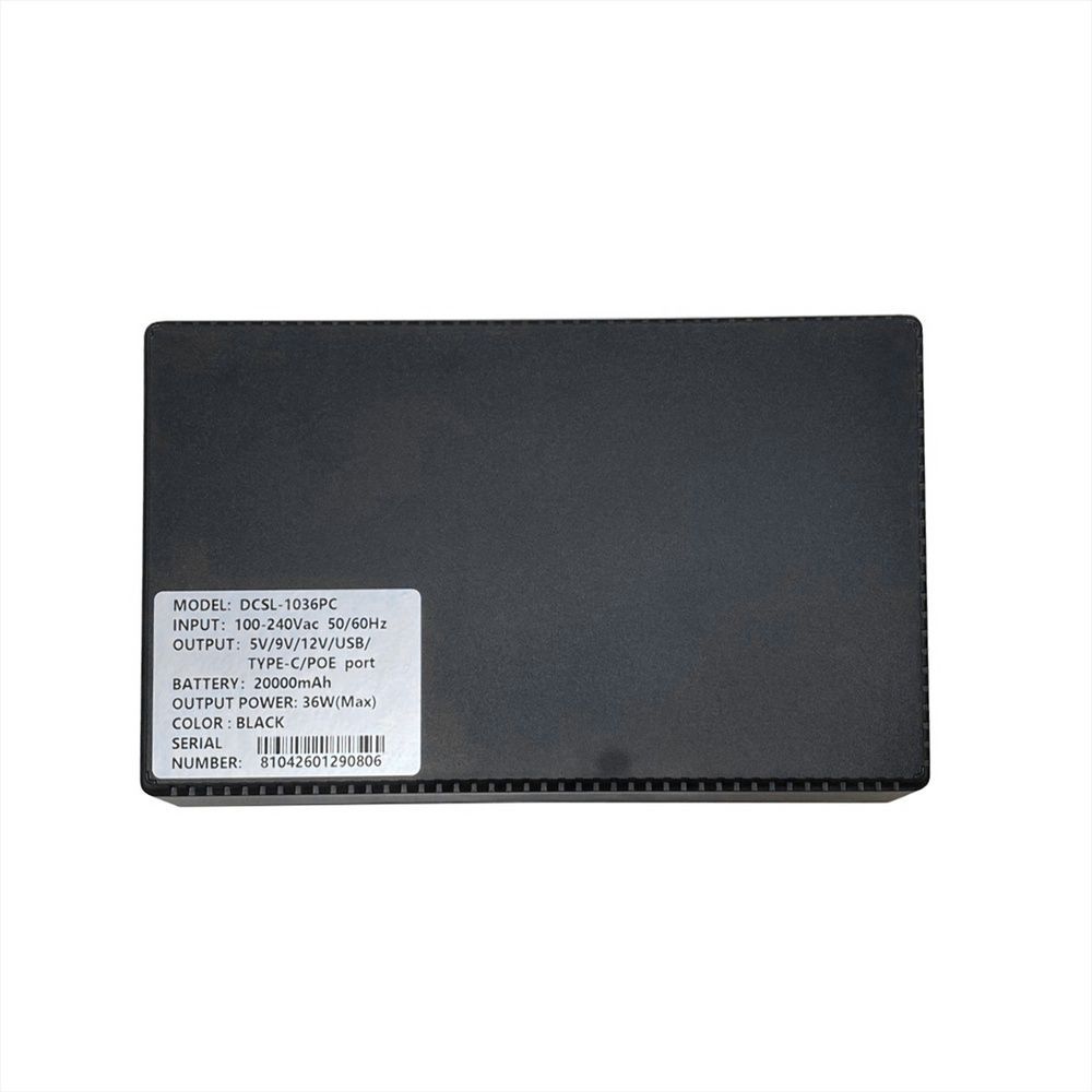 Джерело безперебійного живлення для роутерів 20000 mAh UPS DCSL-1036PC USB, DC, 5V+9V+12V 36W Чорний (Black) 271767 фото