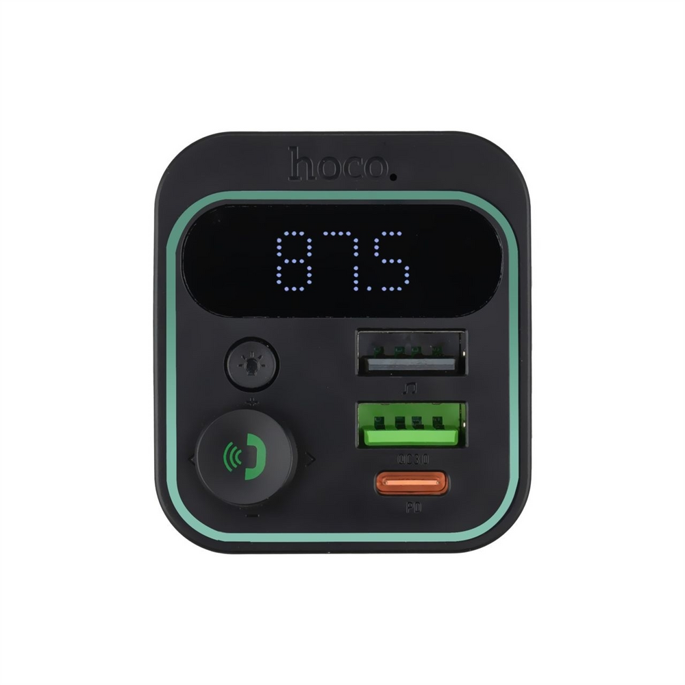 Fm-модулятор Hoco E85 Tiger PD20W+QC3.0 Bluetooth Чорний (Black) 132888 фото
