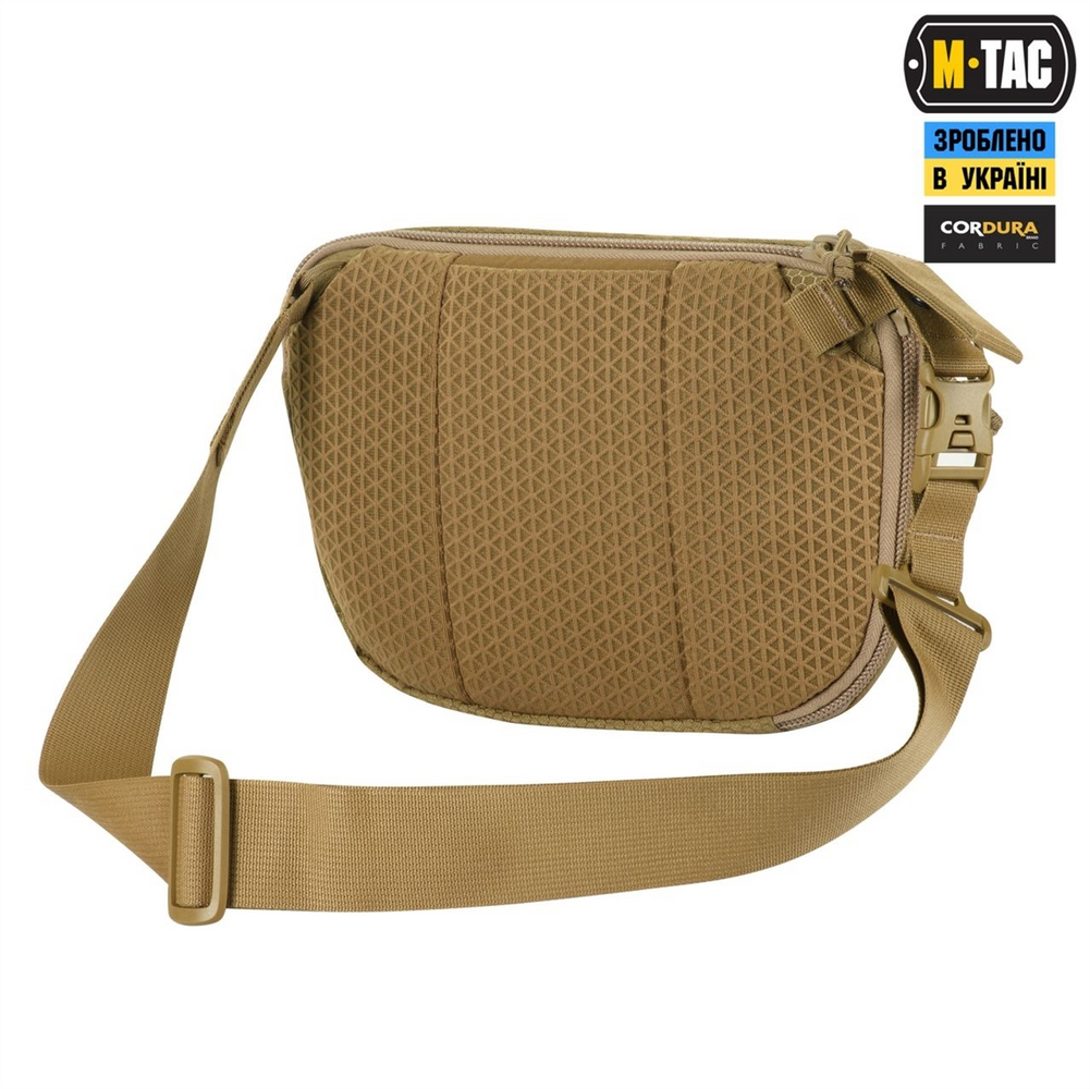 Сумка M-Tac Sphaera Hex Hardsling Bag Large з липучкою Elite Зелена Коричнева (Multicam Coyote) 233628 фото