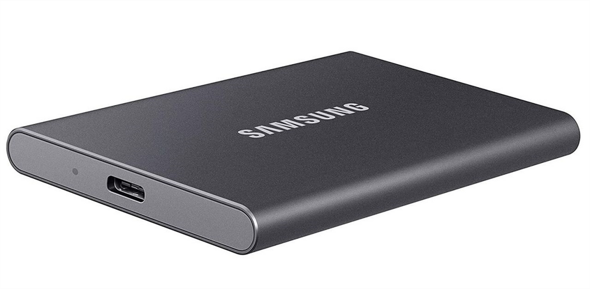 Накопичувач зовнішній SSD 2.5" USB 2TB Samsung T7 (MU-PC2T0T/WW) Сірий (Grey) 209631 фото
