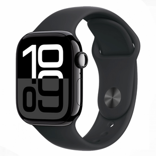 Смарт-годинник Apple Watch Series 10 GPS, 46mm Jet Black Aluminum Case with Black Sport Band (M/L) (MWWQ3) 186886 фото