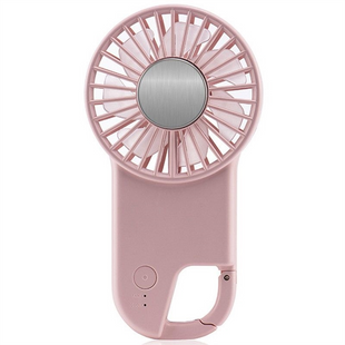 Вентилятор портативний SQT-BF2 з карабіном 1800mAh Рожевий (Pink) 192995 фото