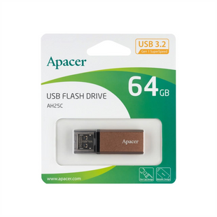 USB Флеш Apacer AH25C (USB 3.2 Gen1) 64Gb Бронзова (Bronze) 134020 фото
