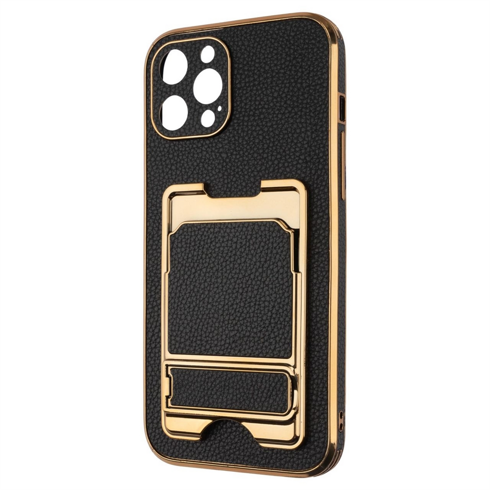 Чохол накладка для iPhone 12 Pro Max Gold Seria Чорна (Black) 96251 фото
