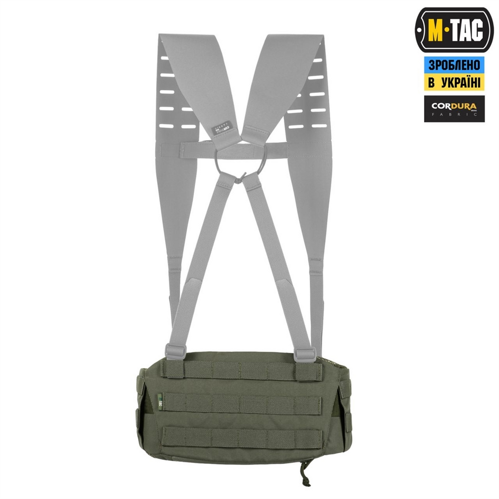 Пояс тактичний M-Tac War Belt ARMOR Зелений (Ranger Green) (XS/S) 223589 фото