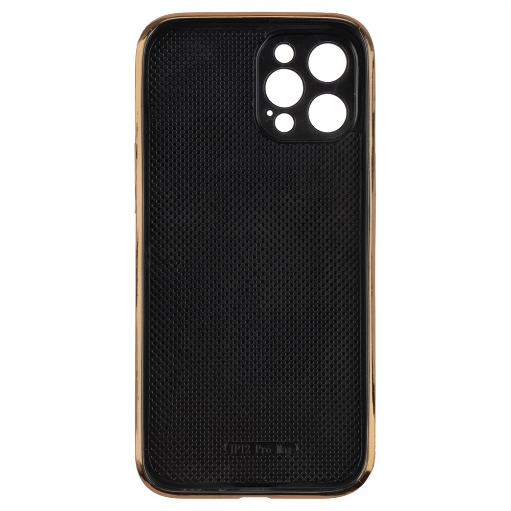 Чохол накладка для iPhone 12 Pro Max Gold Seria Чорна (Black) 96251 фото