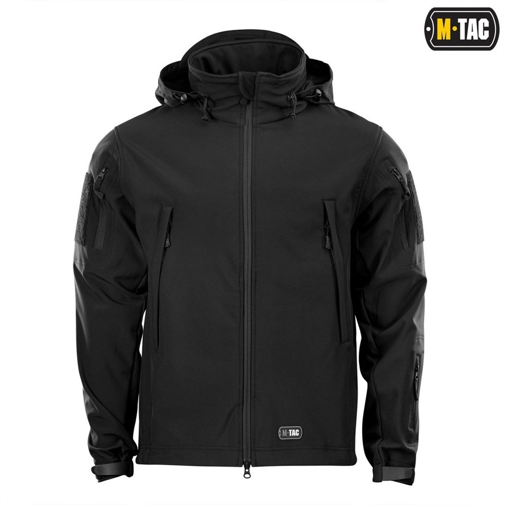 Куртка M-Tac Soft Shell Чорна (Black) (L) 229920 фото
