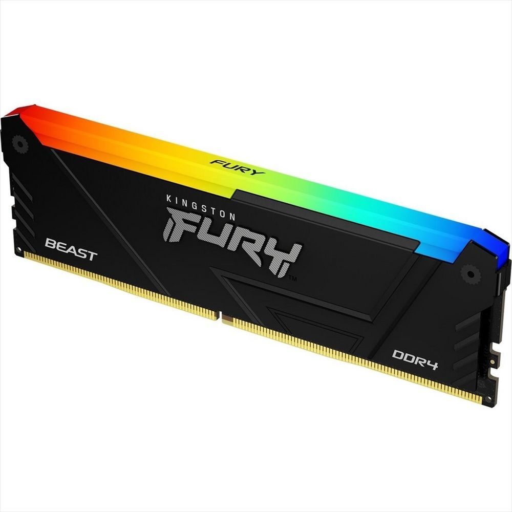 Модуль пам'яті DDR4 16GB/3200 Kingston Fury Beast RGB (KF432C16BB12A/16WP) Чорний (Black) 208367 фото
