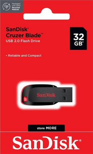 USB Флеш 32Gb SanDisk Cruzer Blade USB 2.0 SDCZ50-032G-B35 Чорна (Black) 216685 фото