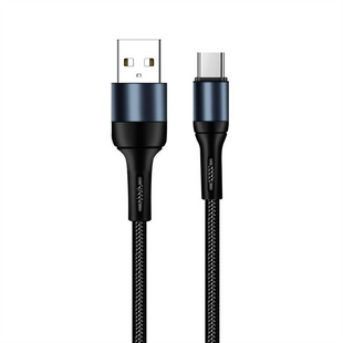 USB кабель ColorWay USB - USB Type-C 1м 2.4A (CW-CBUC045-BK) Чорний (Black) 191839 фото