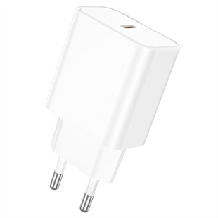 Зарядний пристрій Зарядний пристрій Borofone BA71A PD20W (1USB-C) Білий (White) 166184 фото
