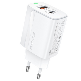 Зарядний пристрій Foneng EU66 (USBх3A, USB-Cх3A) 20W (EU66-CH-W) Білий (White) 165846 фото