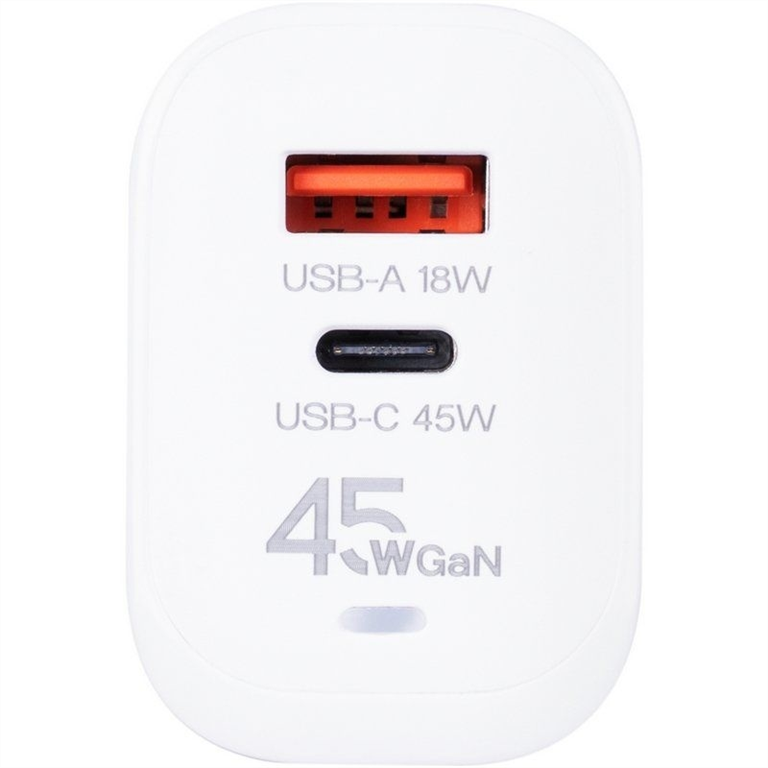 Зарядний пристрій Gelius Stratus GP-HC068 45W (1Type-C+1USB-A) Білий (White) 180620 фото