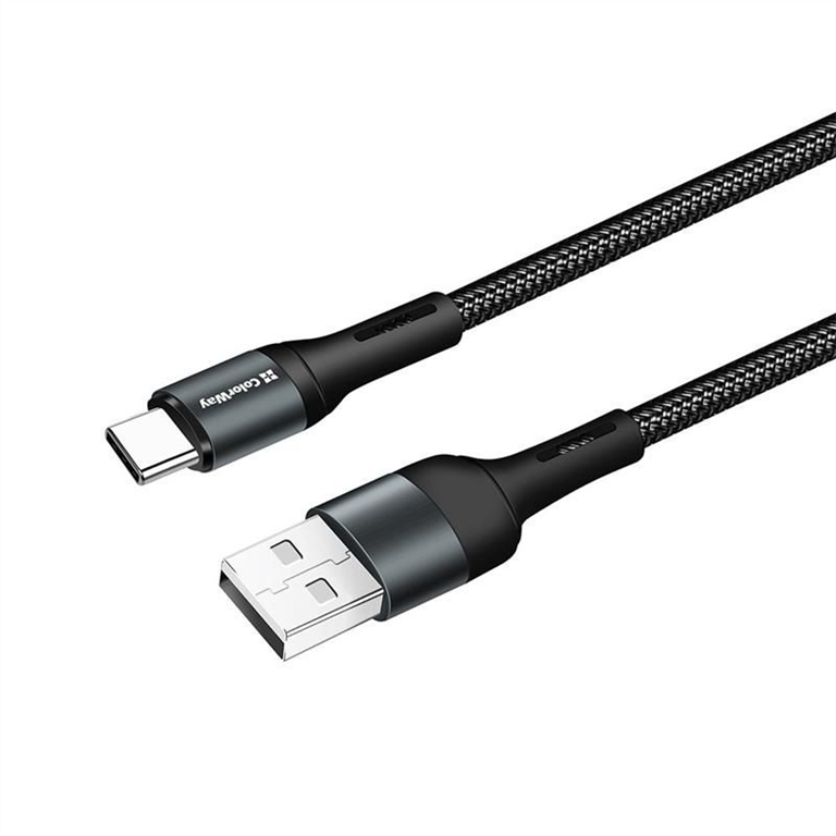 USB кабель ColorWay USB - USB Type-C 1м 2.4A (CW-CBUC045-BK) Чорний (Black) 191839 фото
