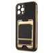 Чохол накладка для iPhone 12 Pro Max Gold Seria Чорна (Black) 96251 фото 4
