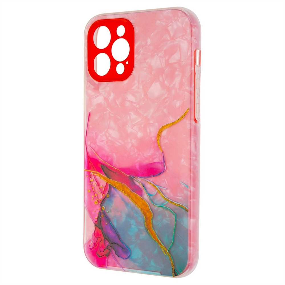 Чохол накладка для iPhone 12 Pro Mramor Case Червона (Red) 96291 фото