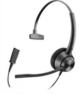 Навушники накладні моно Poly EncorePro 310 Quick Disconnect Чорні (Black) 195987 фото