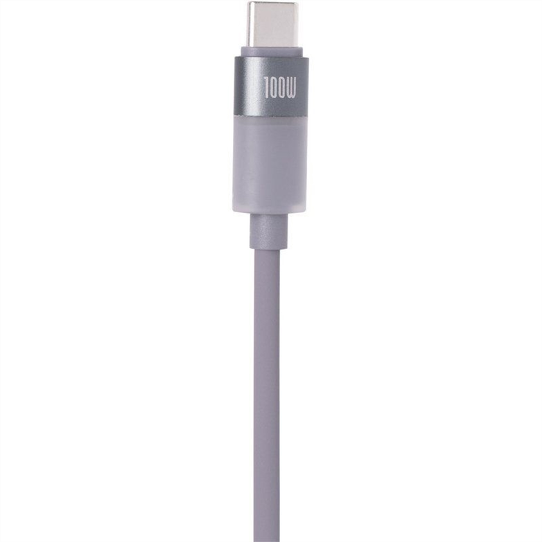 USB кабель Gelius MoonLine GP-UCN014 Type-C to Type-C (1,2м) (100W) Сірий (Grey) 171244 фото