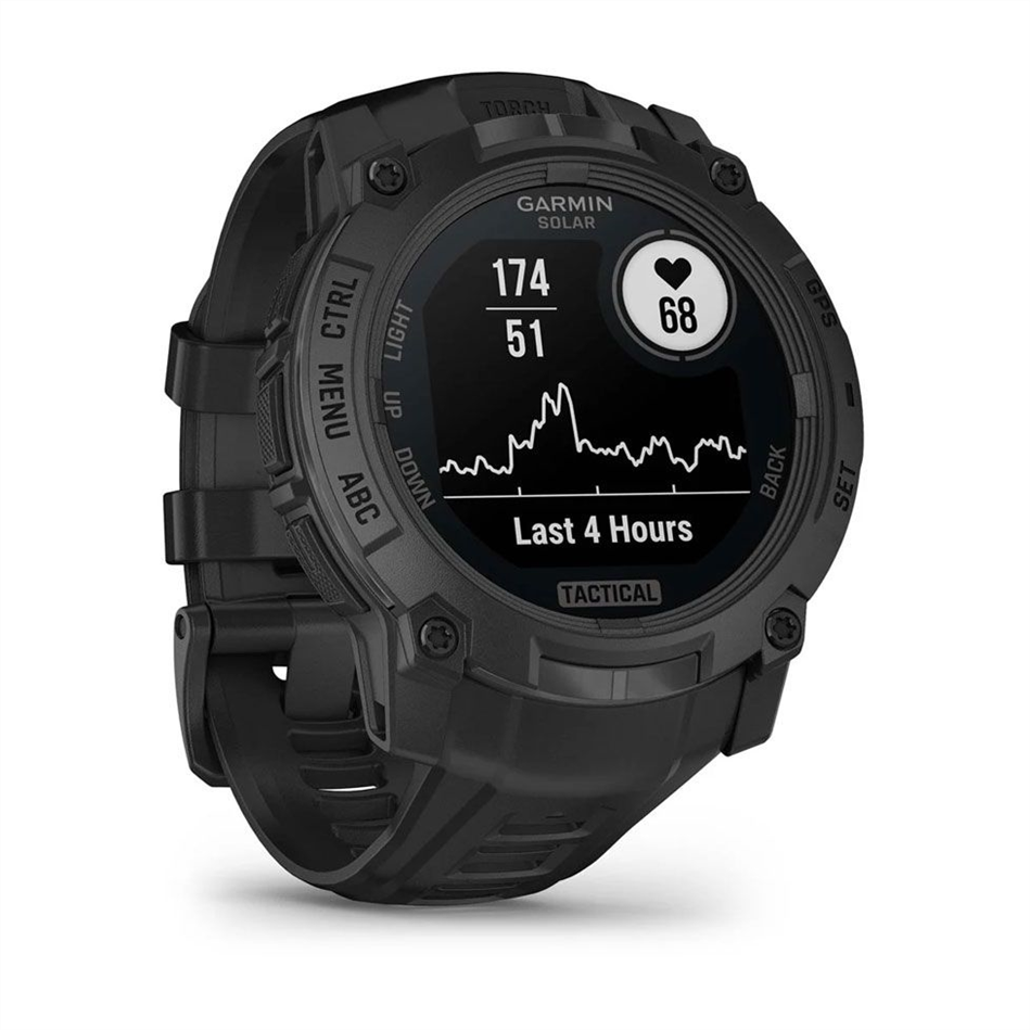 Смарт-годинник Garmin Instinct 3 50mm Tactical Solar Black with Charcoal Silicone Band Чорний (Black) 184530 фото