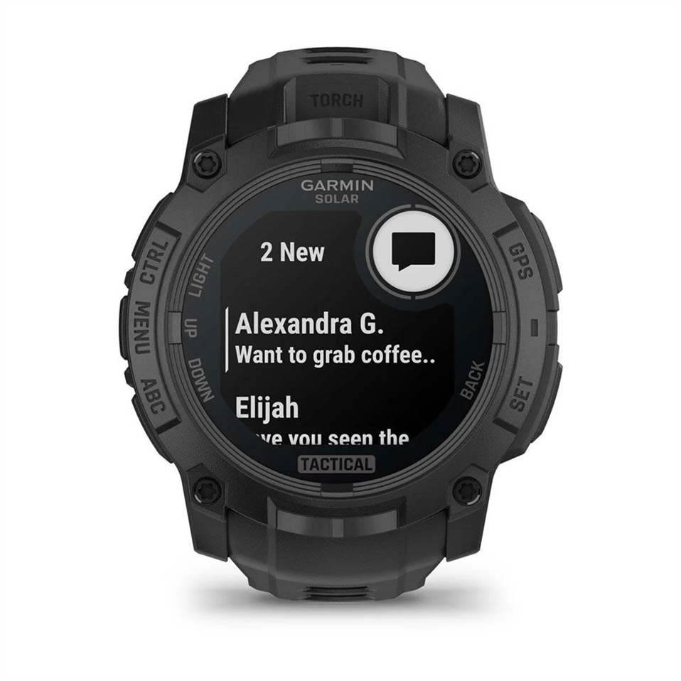 Смарт-годинник Garmin Instinct 3 50mm Tactical Solar Black with Charcoal Silicone Band Чорний (Black) 184530 фото