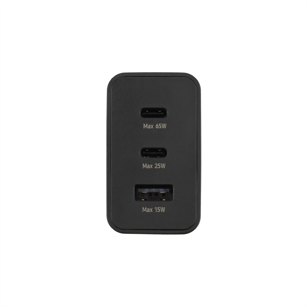Зарядний пристрій Samsung 65W Power Adapter (1 USB + 2 USB-C) (EP-T6530NBE) Чорний (Black) 135543 фото