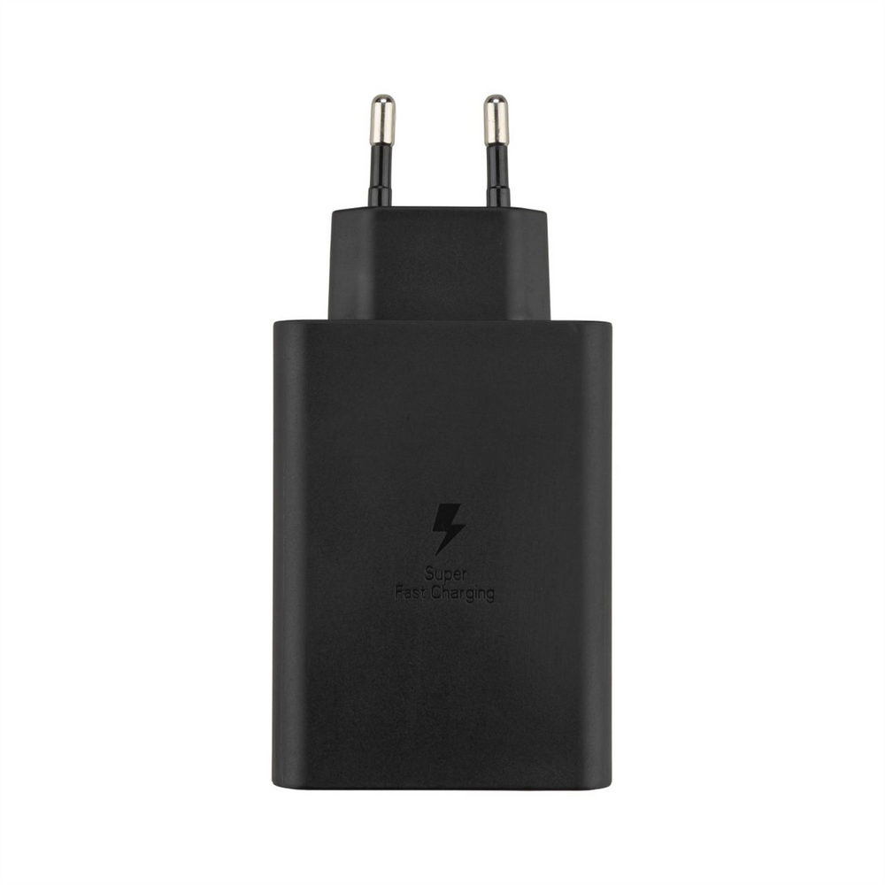 Зарядний пристрій Samsung 65W Power Adapter (1 USB + 2 USB-C) (EP-T6530NBE) Чорний (Black) 135543 фото