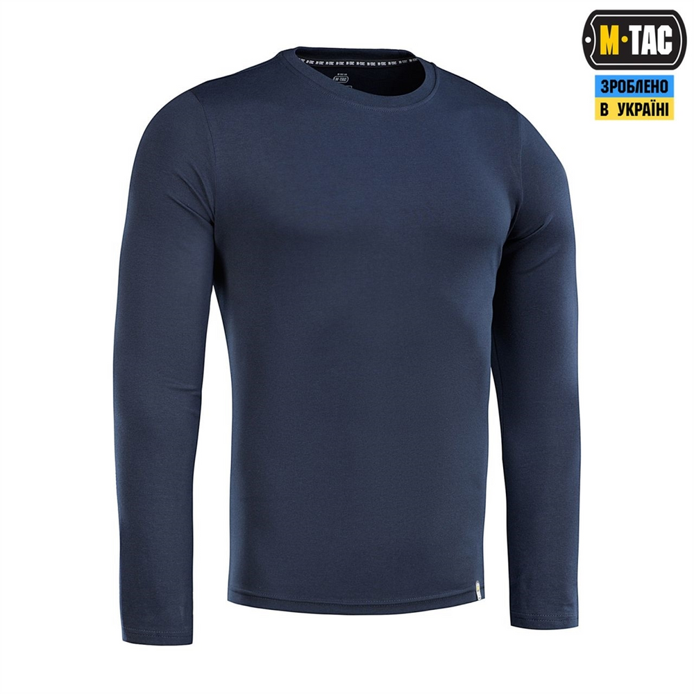Футболка із довгим рукавом M-Tac 93/7 Синя (Dark Navy Blue) (XL) 235317 фото
