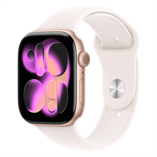 Смарт-годинник Apple Watch Series 11 GPS + Cellular 46mm Rose Gold Alu. Case w. Light Blush Sport Band - M/L (MFCJ4) 198965 фото