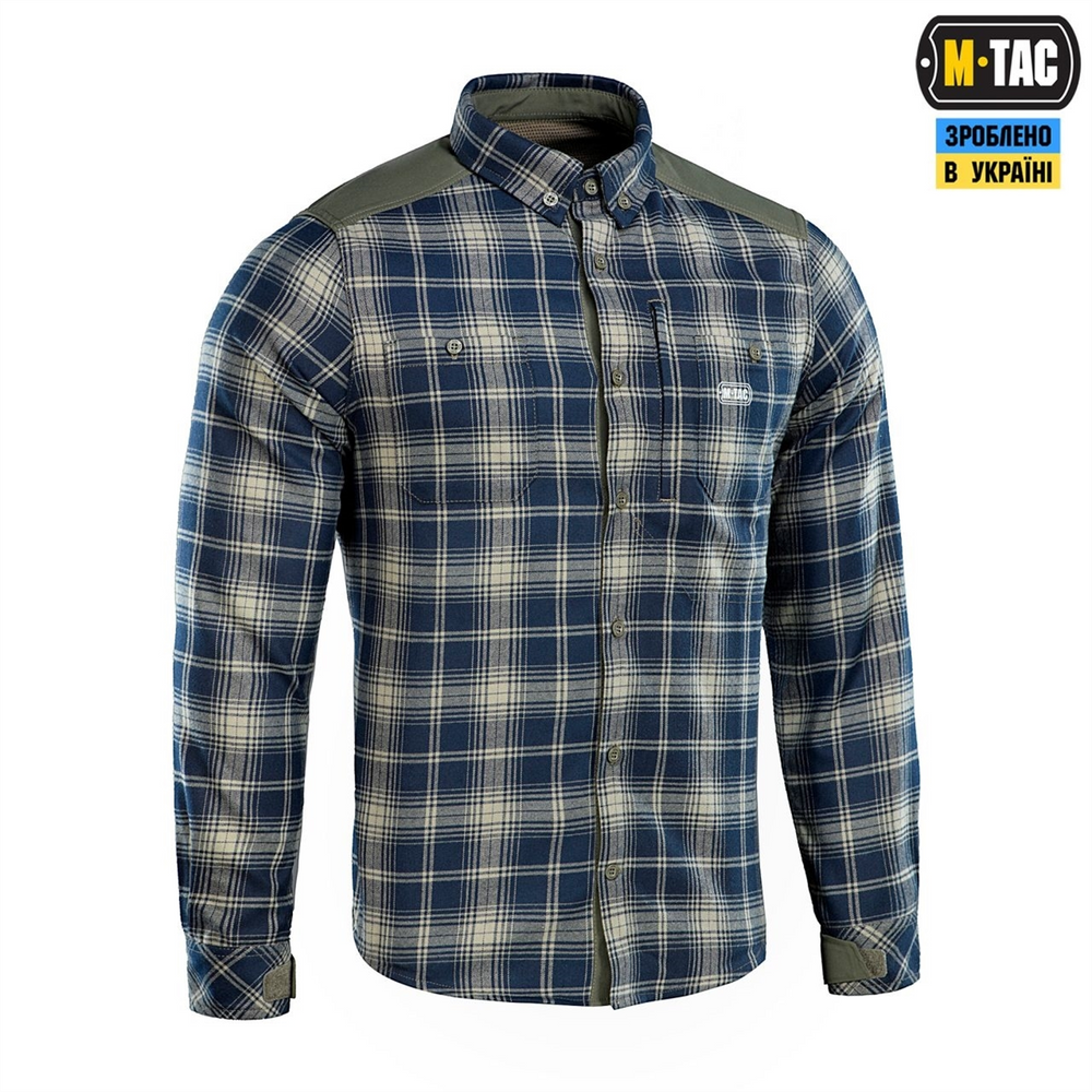 Сорочка M-Tac Redneck Shirt L/R Зелена Синя (Olive Navy Blue) 220546 фото