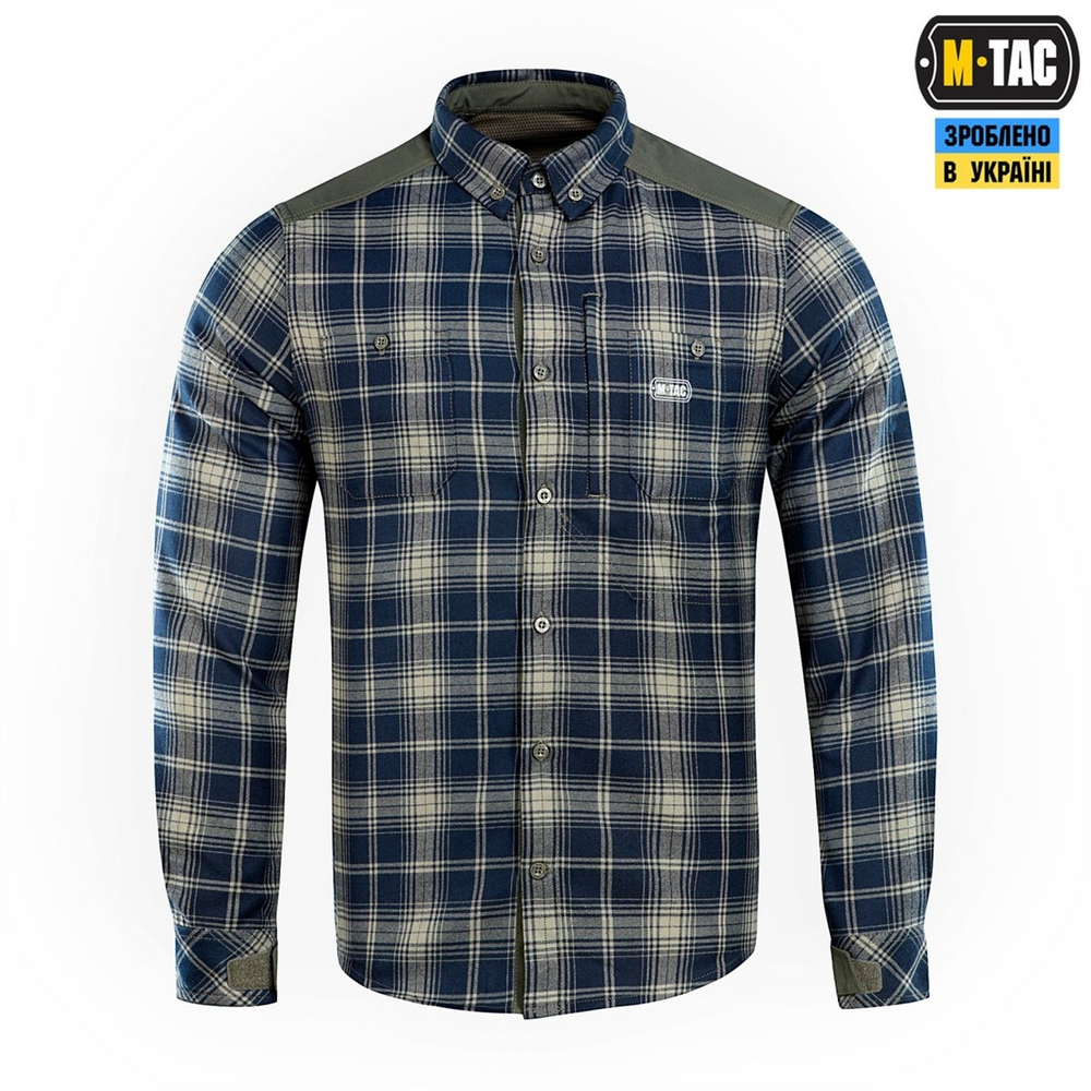 Сорочка M-Tac Redneck Shirt L/R Зелена Синя (Olive Navy Blue) 220546 фото
