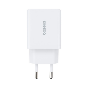 Зарядний пристрій Baseus Cube Fast Charger 30W QC+PD 1USB--C + 1USB-A Білий (White) 201629 фото