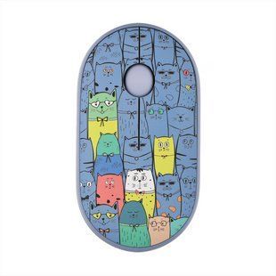 Миша бездротова 2E MF300 PETS:CATS Silent WL/BT (2.4G+Bluetooth) Синя (Blue) 185600 фото