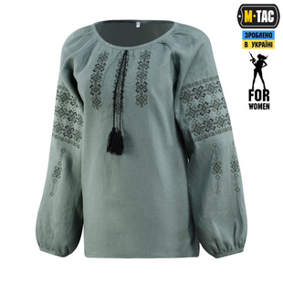 Вишиванка жіноча M-Tac 100% льон Сіра Зелена (Grey Green) (42) 227626 фото