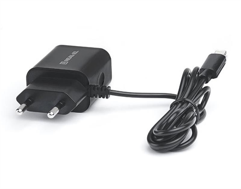 Зарядний пристрій REAL-EL CH-217 (USB, 2.1A) + кабель Lightning Чорний (Black) 165793 фото