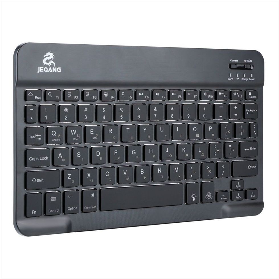 Клавіатура бездротова Jeqang JB-332 Чорна (Black) 170203 фото
