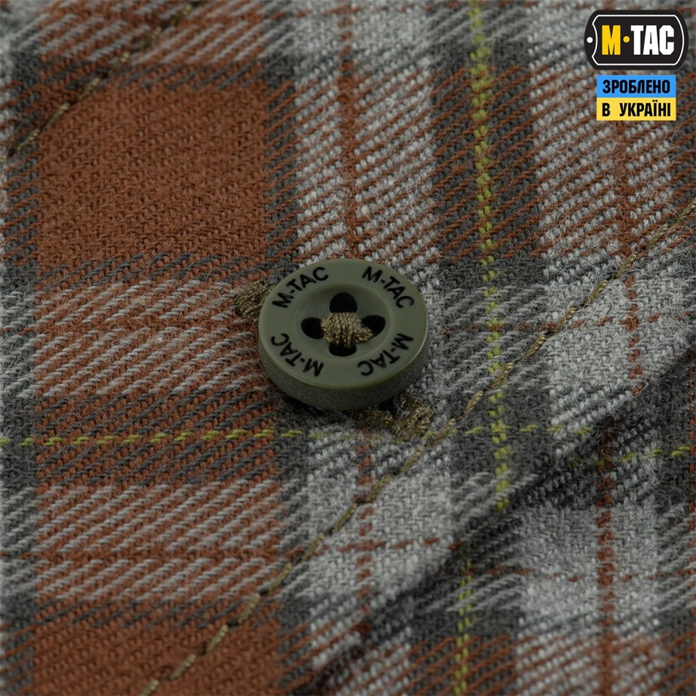 Сорочка M-Tac Lumberjack Cotton Shirt Коричнева Сіра (Brown Grey) (XL/R) 233234 фото