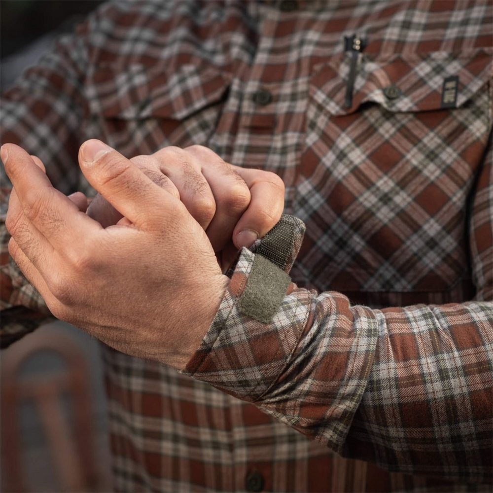 Сорочка M-Tac Lumberjack Cotton Shirt Коричнева Сіра (Brown Grey) (XL/R) 233234 фото